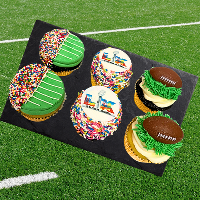 Super Bowl Cupcake Sampler