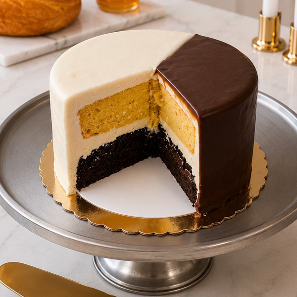 Mini Black and White Cake