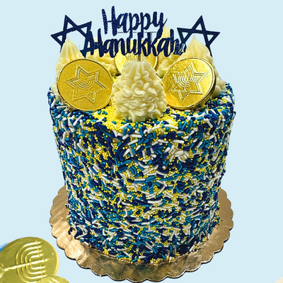 Hanukkah Sprinkle Cake