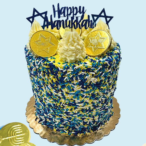 Hanukkah Sprinkle Cake
