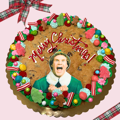 Elf or Rudolph the Reindeer Cookie Cake